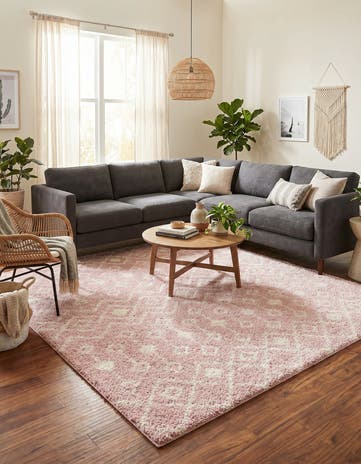10' x 10' Moroccan Trellis Shag Square Rug