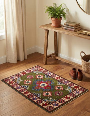 2' x 2' 11 Hand Knotted Kazak Rug