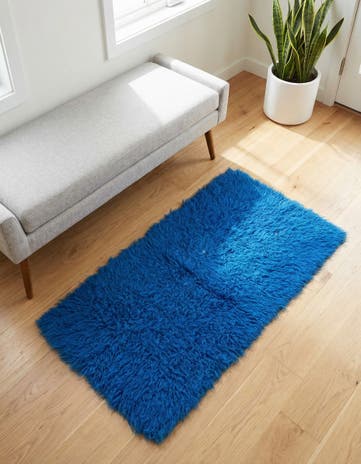2' 2 x 4' 4 Hand Knotted Moroccan Wool Runner Rug