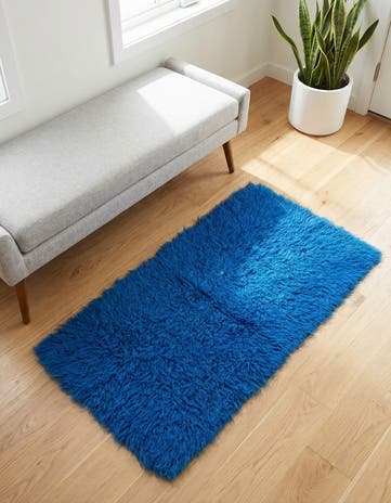 2' 2 x 4' 4 Hand Knotted Moroccan Wool Runner Rug