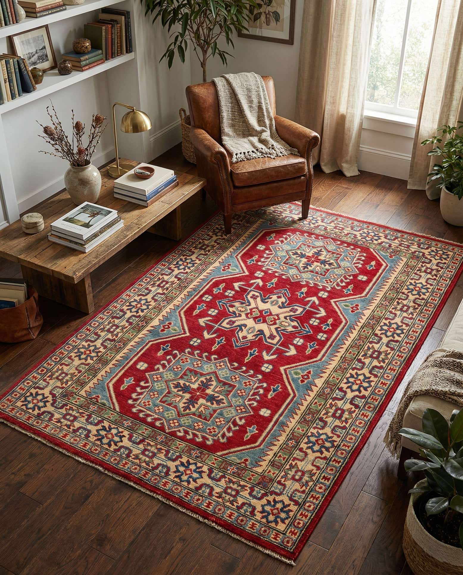 3' 10 x 6' 2 Hand Knotted Kazak Rug