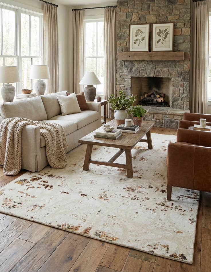 Detail image of 7' x 8' 2 Hand Knotted Ultra Vintage Persian Wool Square Rug