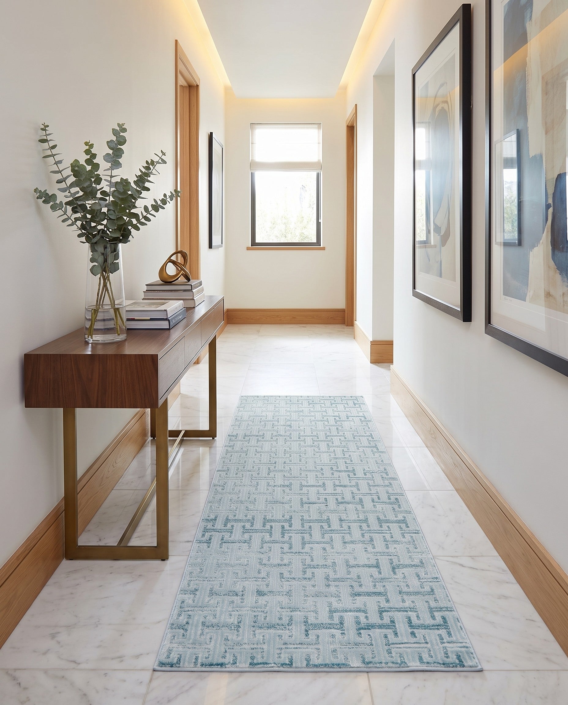 Jill Zarin Blue Uptown Runner Rug