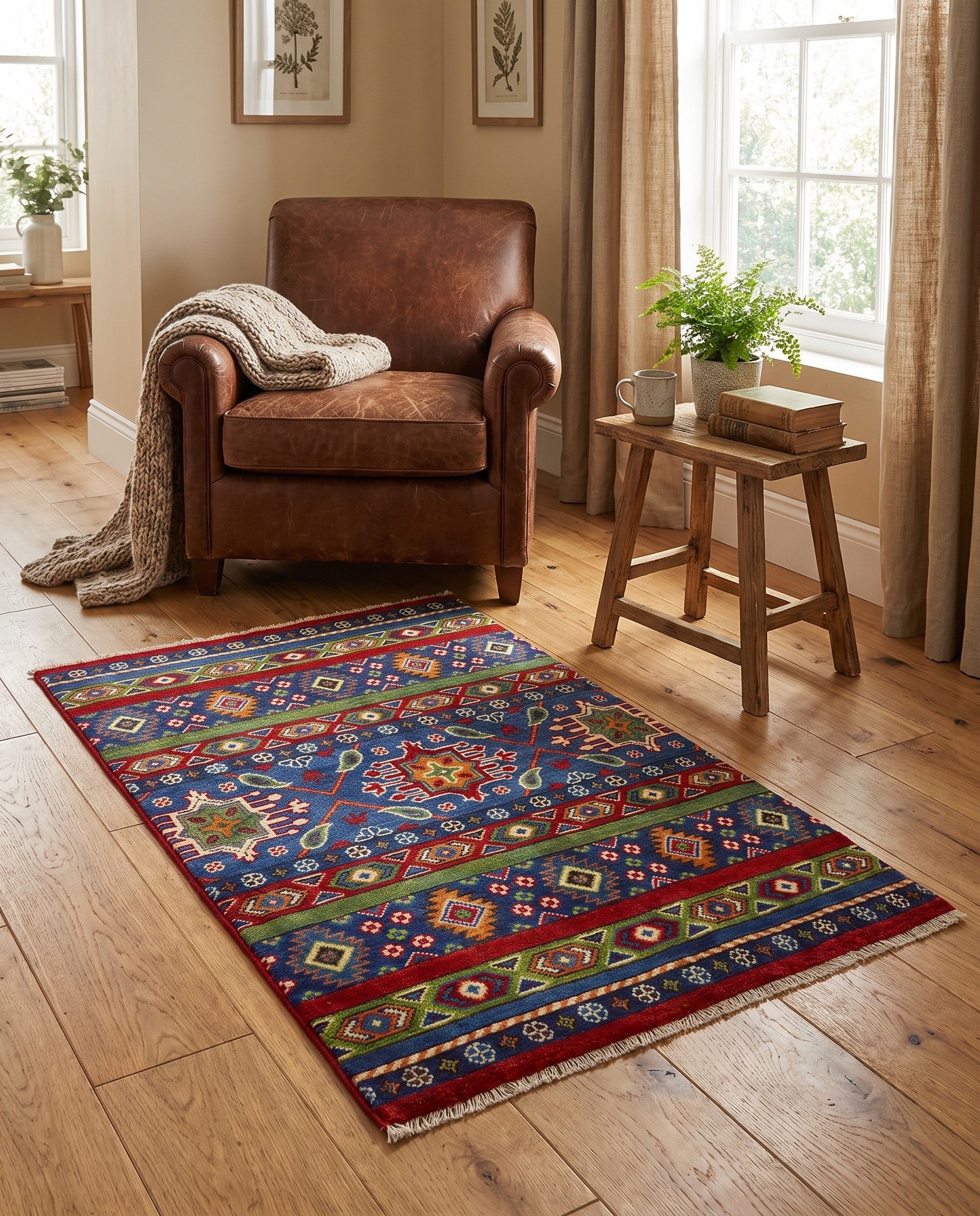 2' 9 x 4' 1 Hand Knotted Kazak Rug