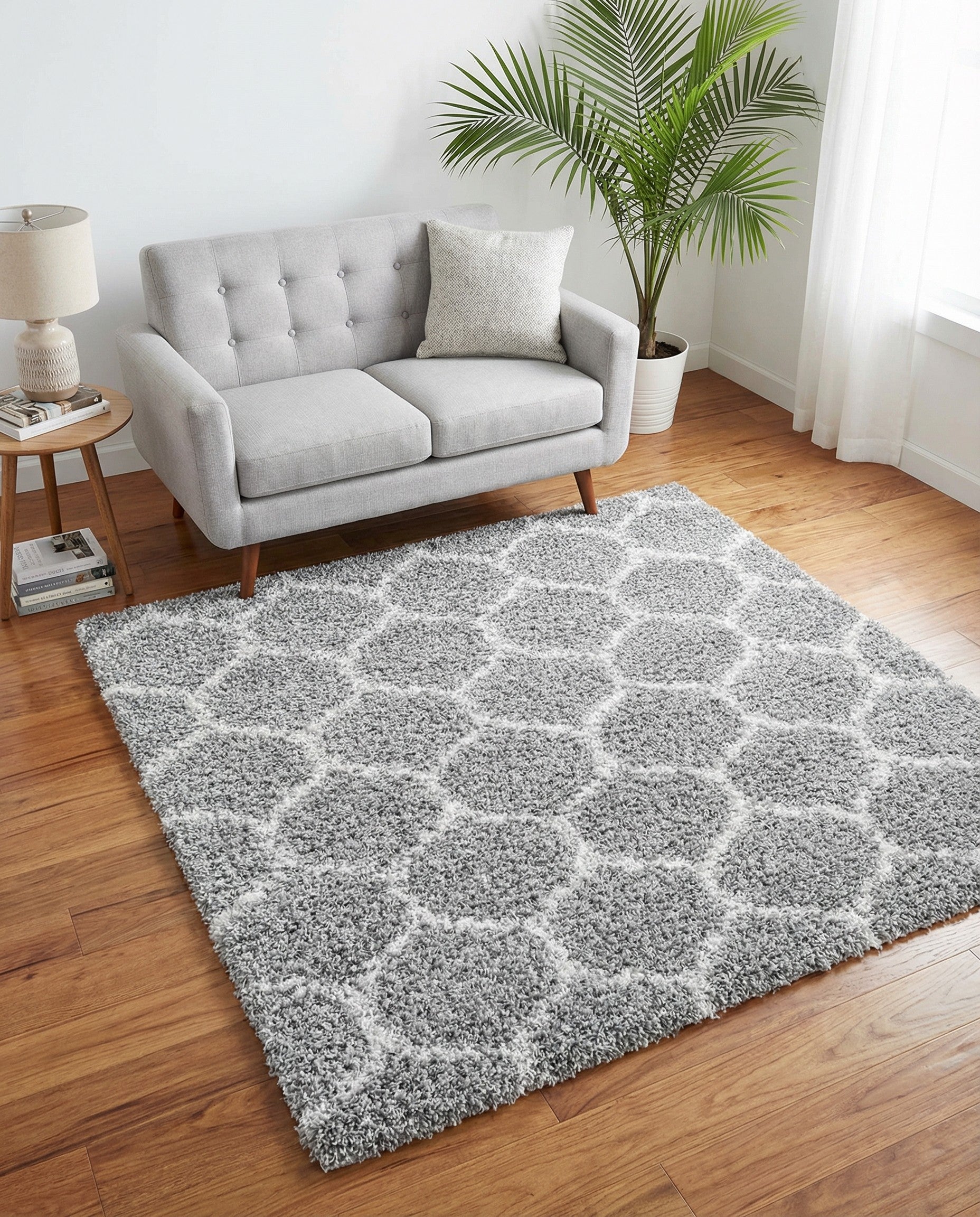 5' 3 x 5' 3 Trellis Shag Square Rug