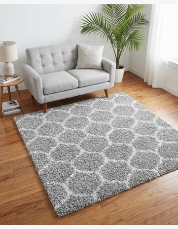 5' 3 x 5' 3 Trellis Shag Square Rug