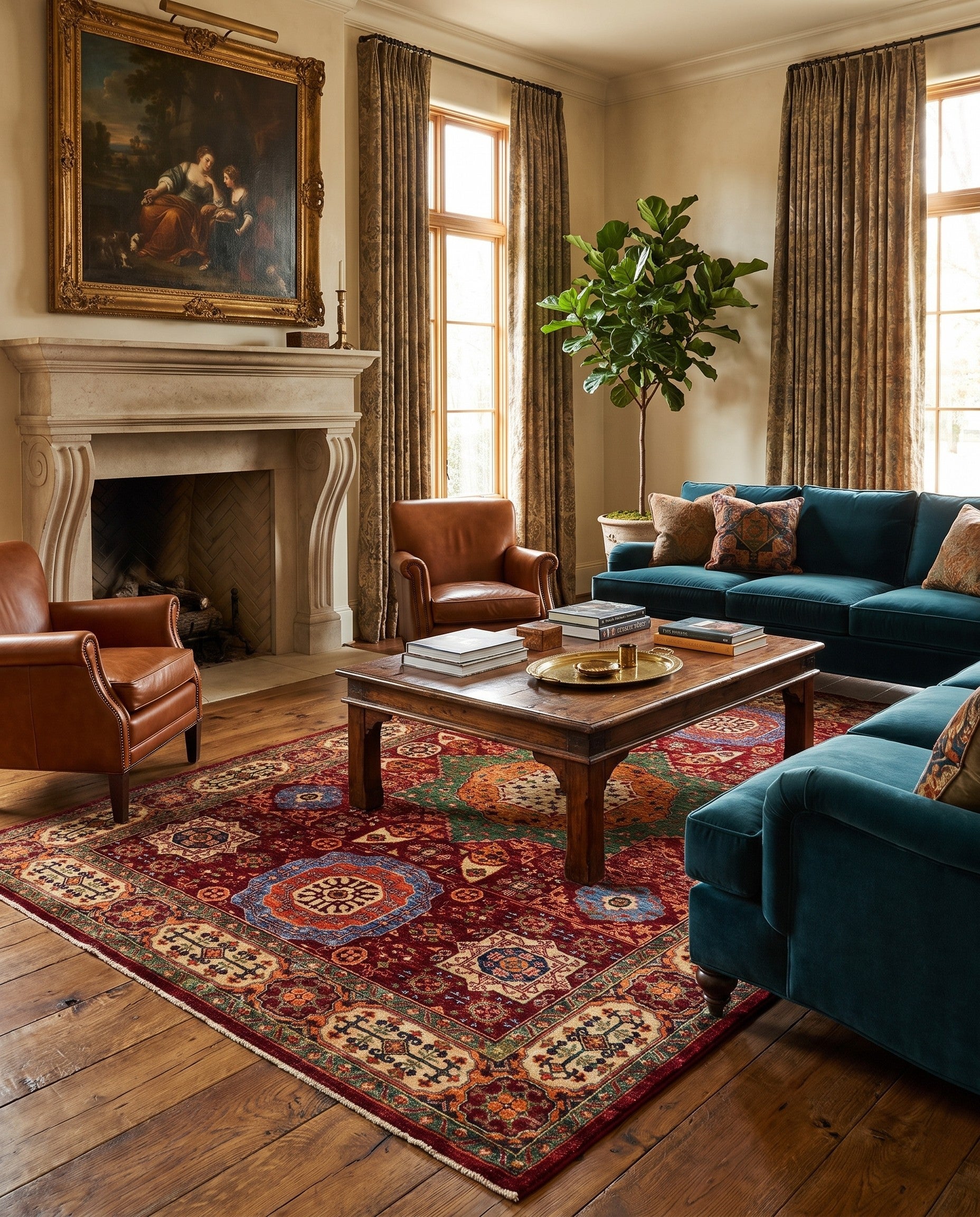 5' 6 x 7' 10 Hand Knotted Mamluk Ziegler Rug