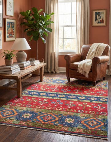 3' 10 x 5' 10 Hand Knotted Kazak Rug
