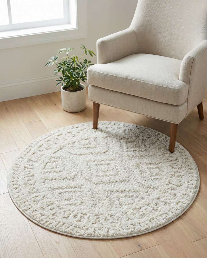 3' 3 x 3' 3 Boho Round Rug