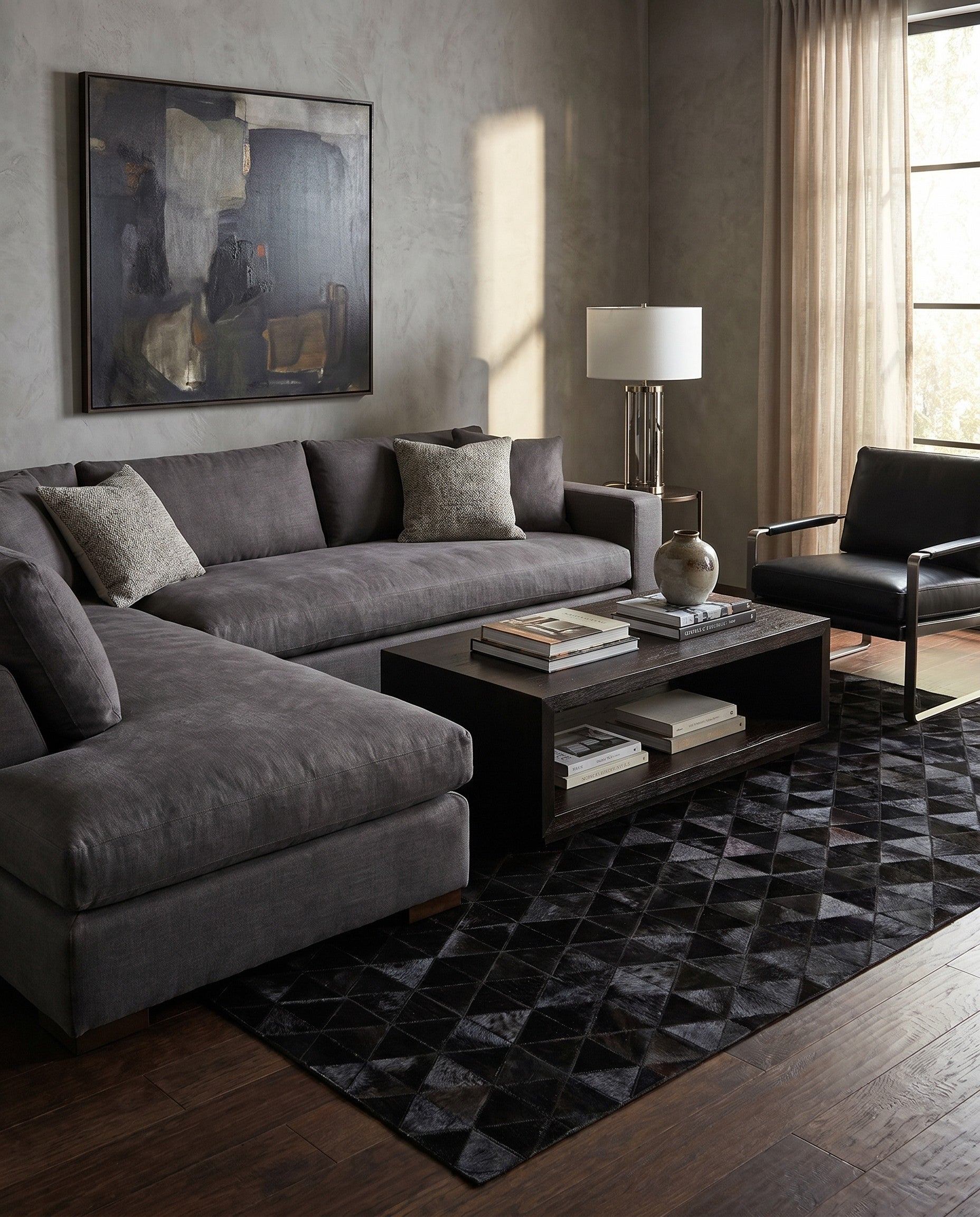 5' x 8' 1 Cowhide Stocks Rug