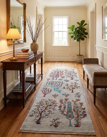 2' 9 x 8' Hand Knotted Ariana Ziegler Runner Rug