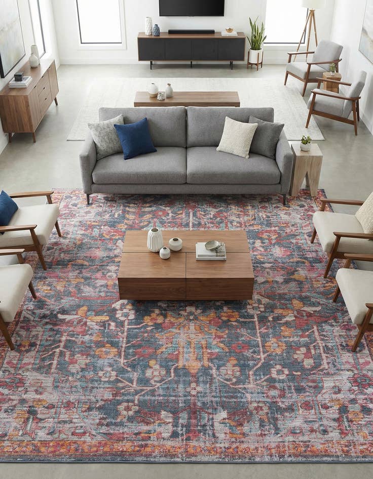 Detail image of 10' 6 x 10' 6  Washable Maahru Square Rug