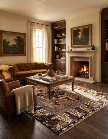 9' 3 x 12' 9 Hand Knotted Oushak Wool Rug