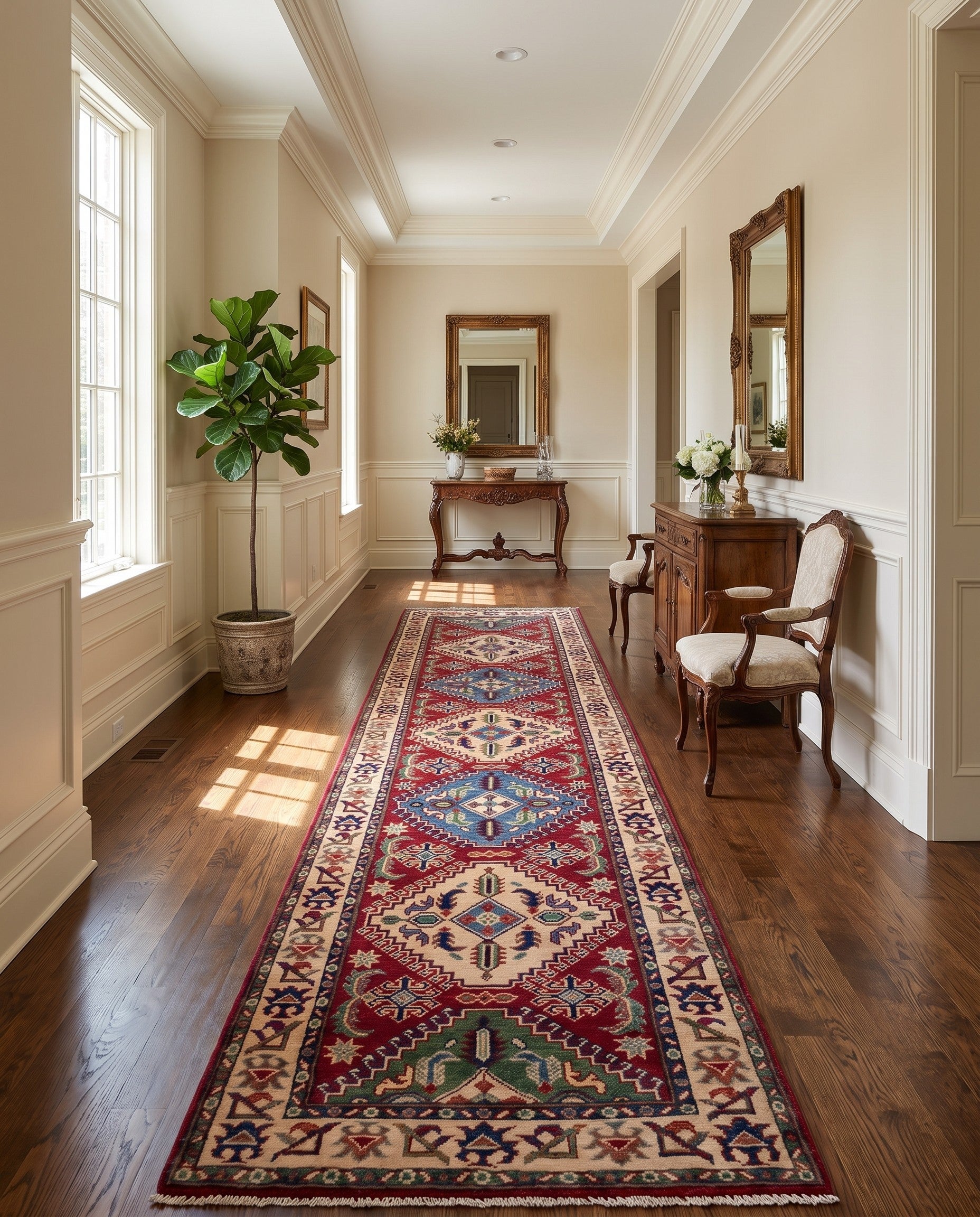 2' 6 x 9' 11 Hand Knotted Kazak Runner Rug