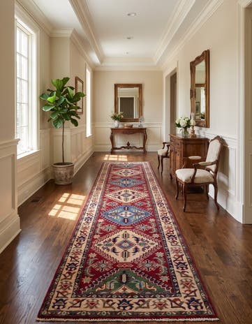 2' 6 x 9' 11 Hand Knotted Kazak Runner Rug