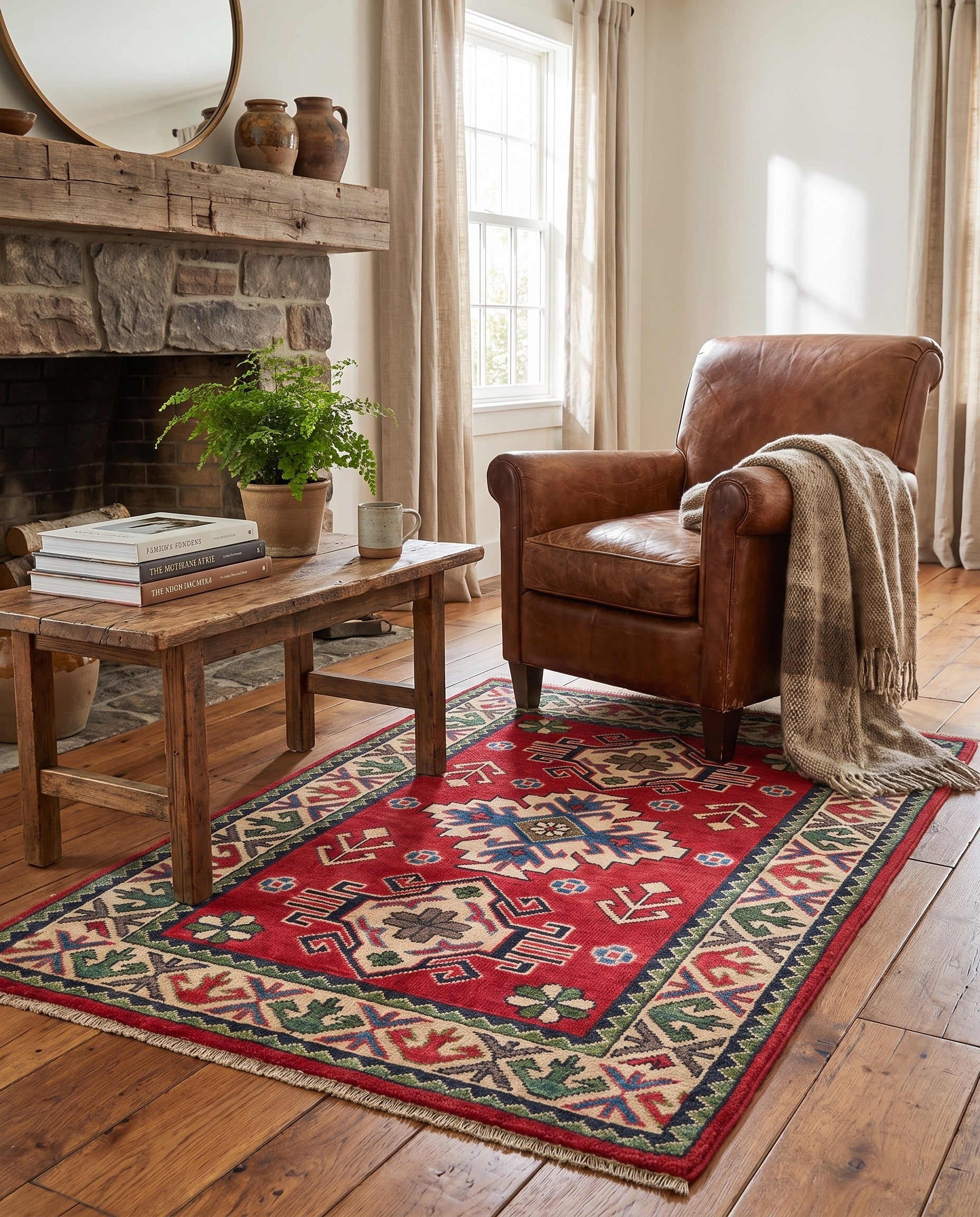2' 7 x 3' 11 Hand Knotted Kazak Rug