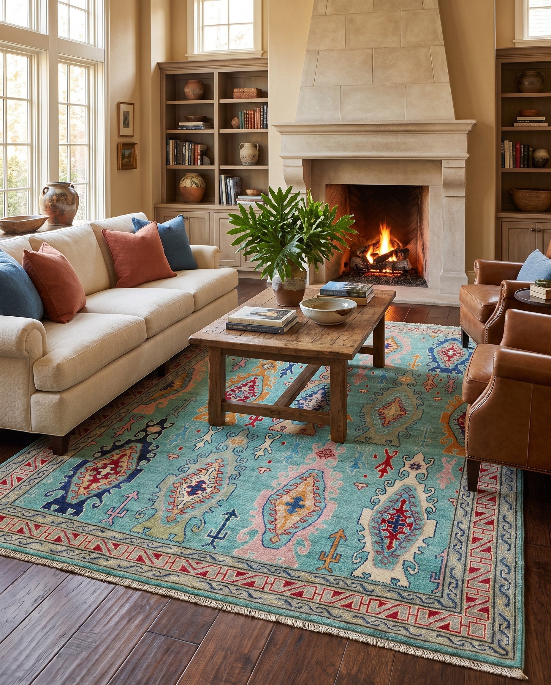 5' 8 x 7' 10 Hand Knotted Kazak Rug
