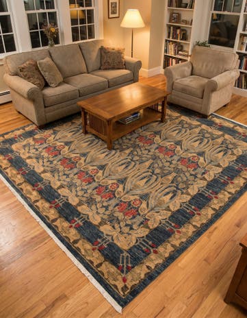 Navy Blue Chelsea Square Rug