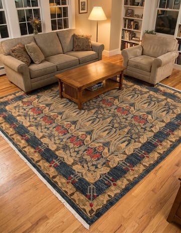 Navy Blue Chelsea Square Rug