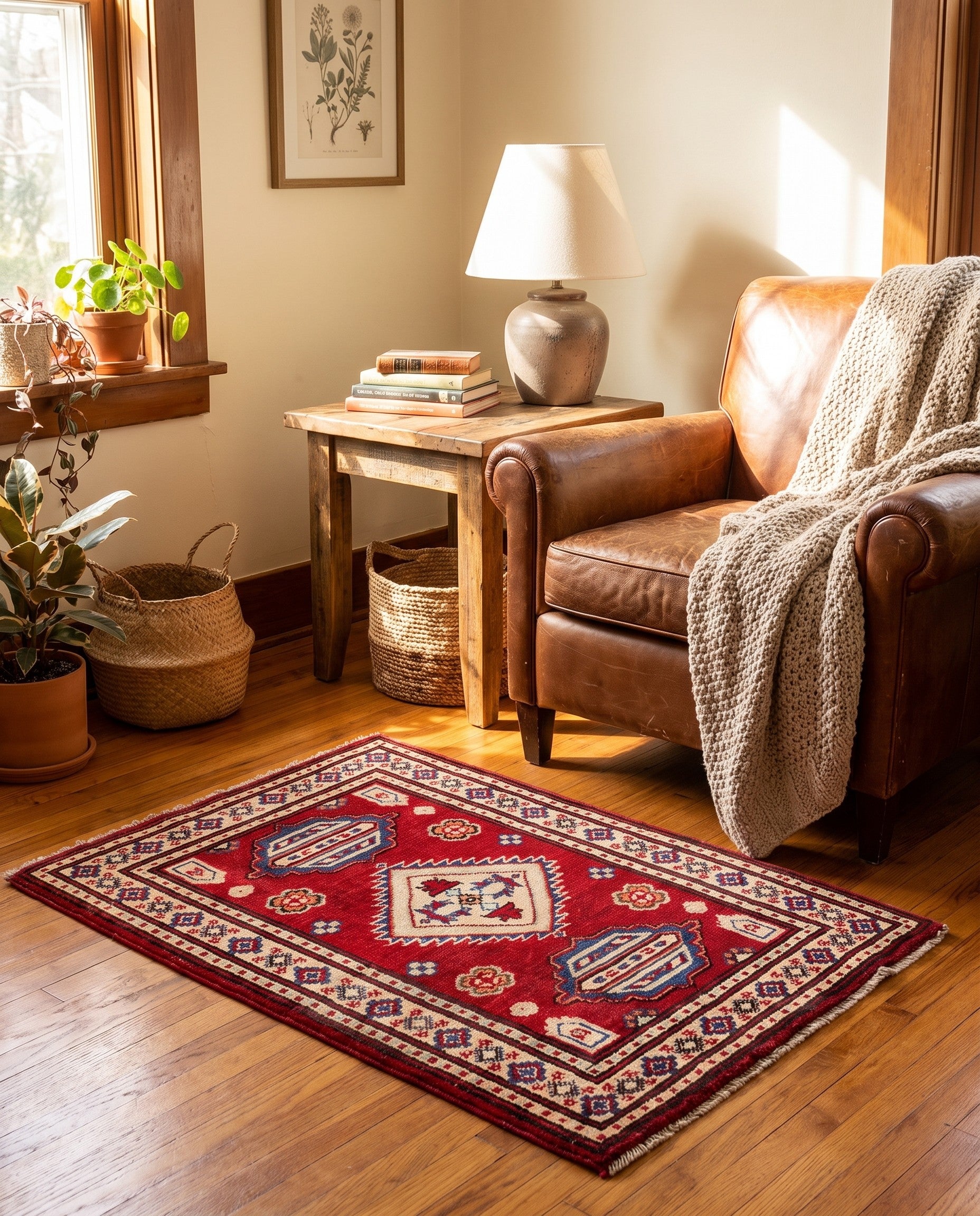 2' x 3' Hand Knotted Kazak Rug