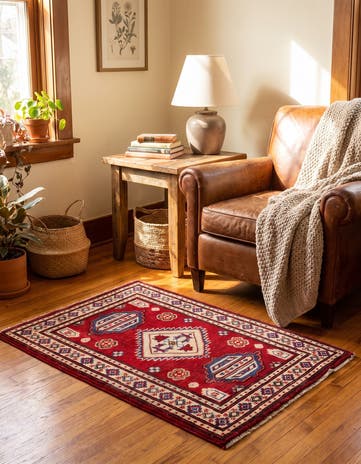 2' x 3' Hand Knotted Kazak Rug
