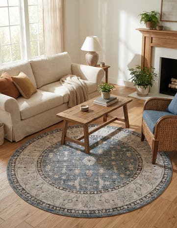 7' x 7' Eco Traditional Round Rug