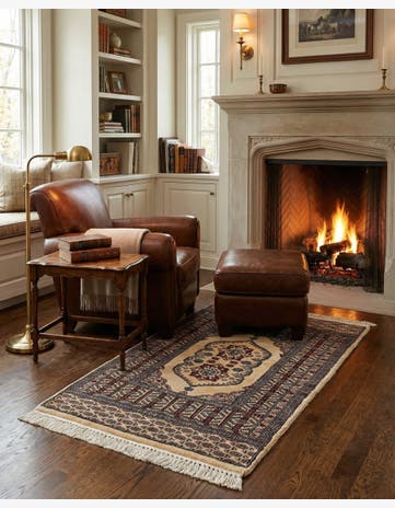 2' 6 x 4' Hand Knotted Bokhara Oriental Wool Rug