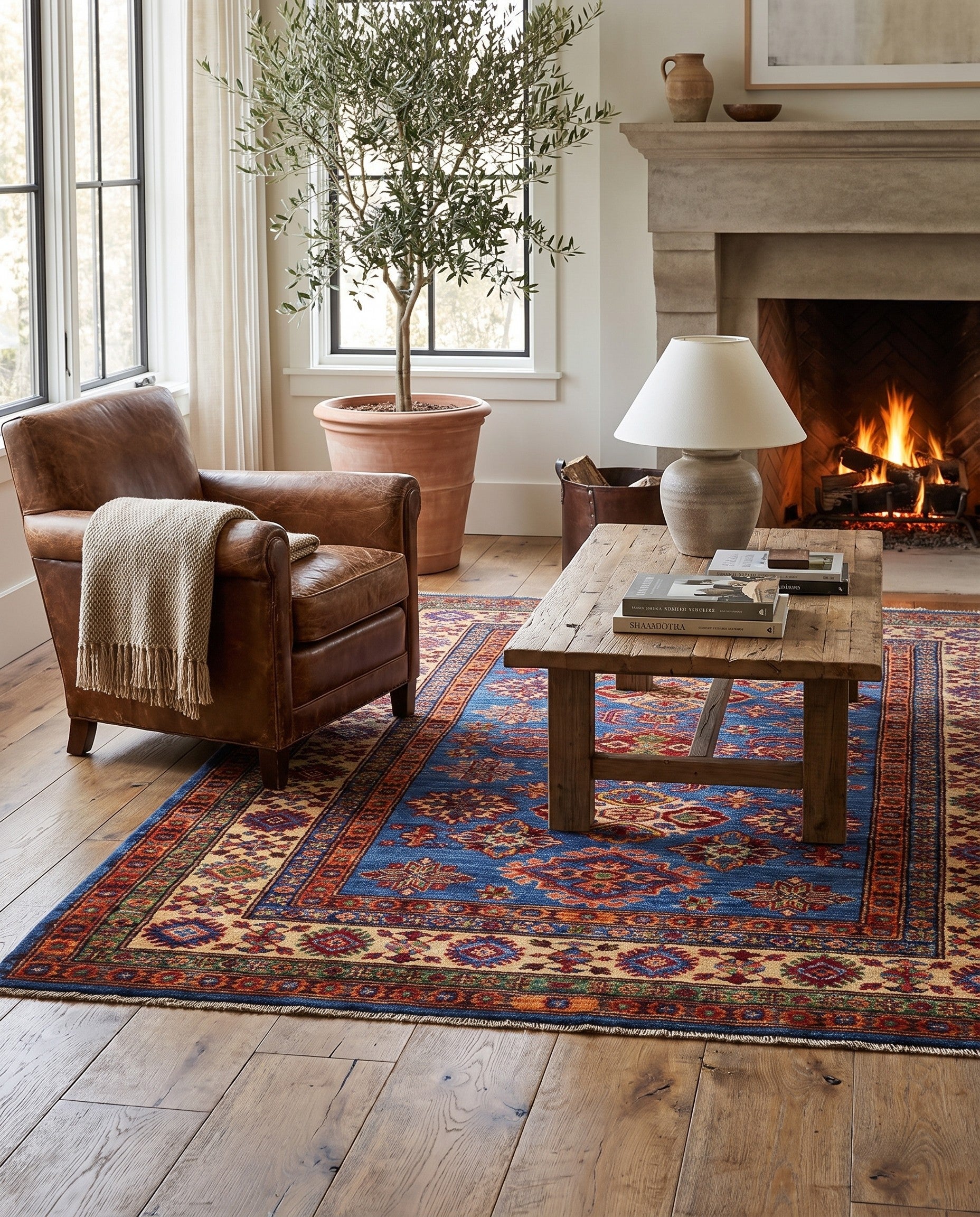 4' 1 x 5' 11 Hand Knotted Kazak Rug