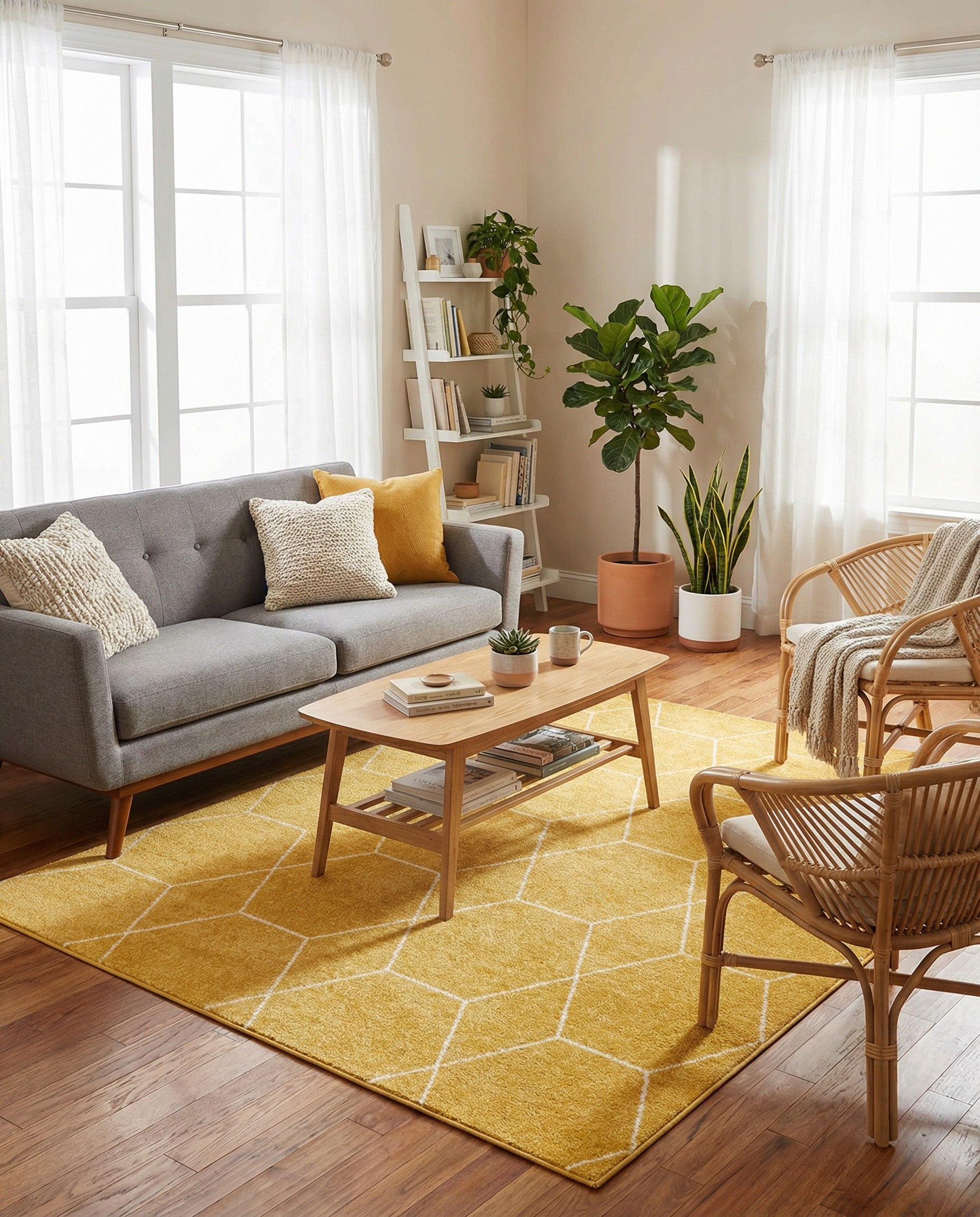 7' 10 x 7' 10 Trellis Frieze Square Rug