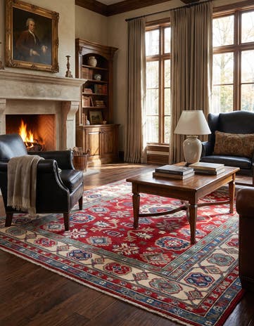 5' 3 x 6' 8 Hand Knotted Kazak Rug