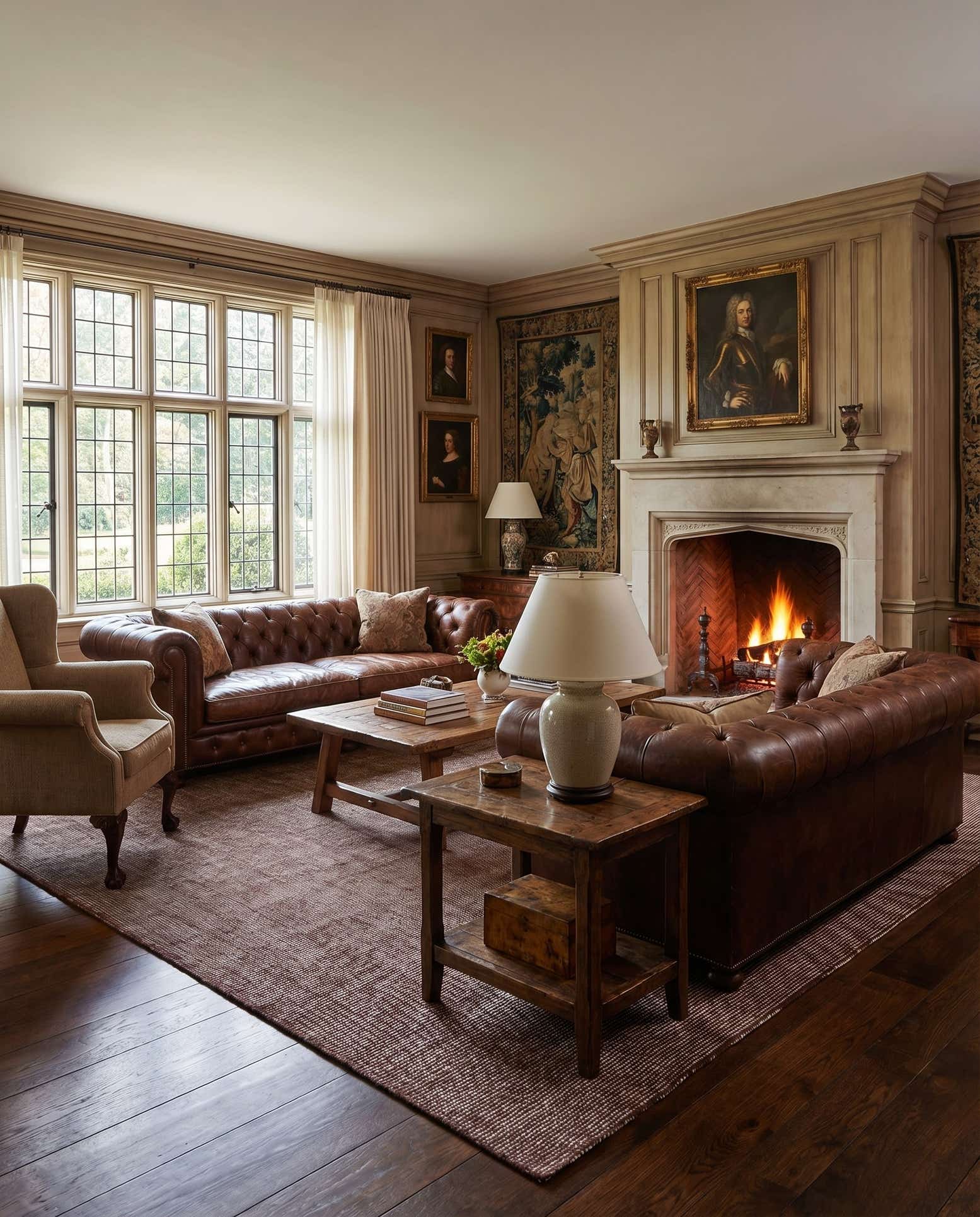 8' x 10' Hand Woven Jill Zarin English Manor Wool Rug