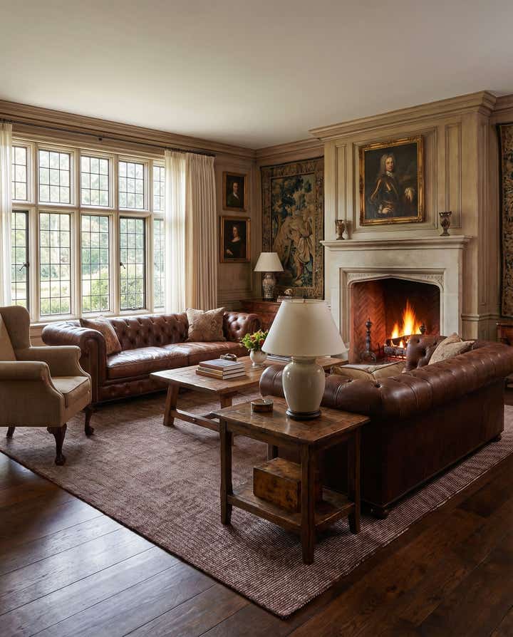 8' x 10' Hand Woven Jill Zarin English Manor Wool Rug