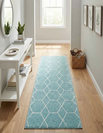 2' x 6' Lattice Frieze Runner Rug