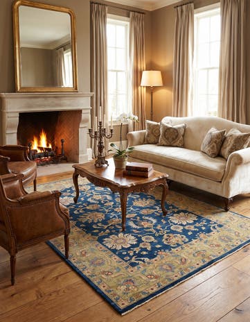 5' 9 x 7' 10 Hand Knotted Ziegler Rug