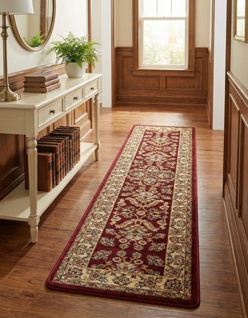 Red Classic Agra Runner Rug