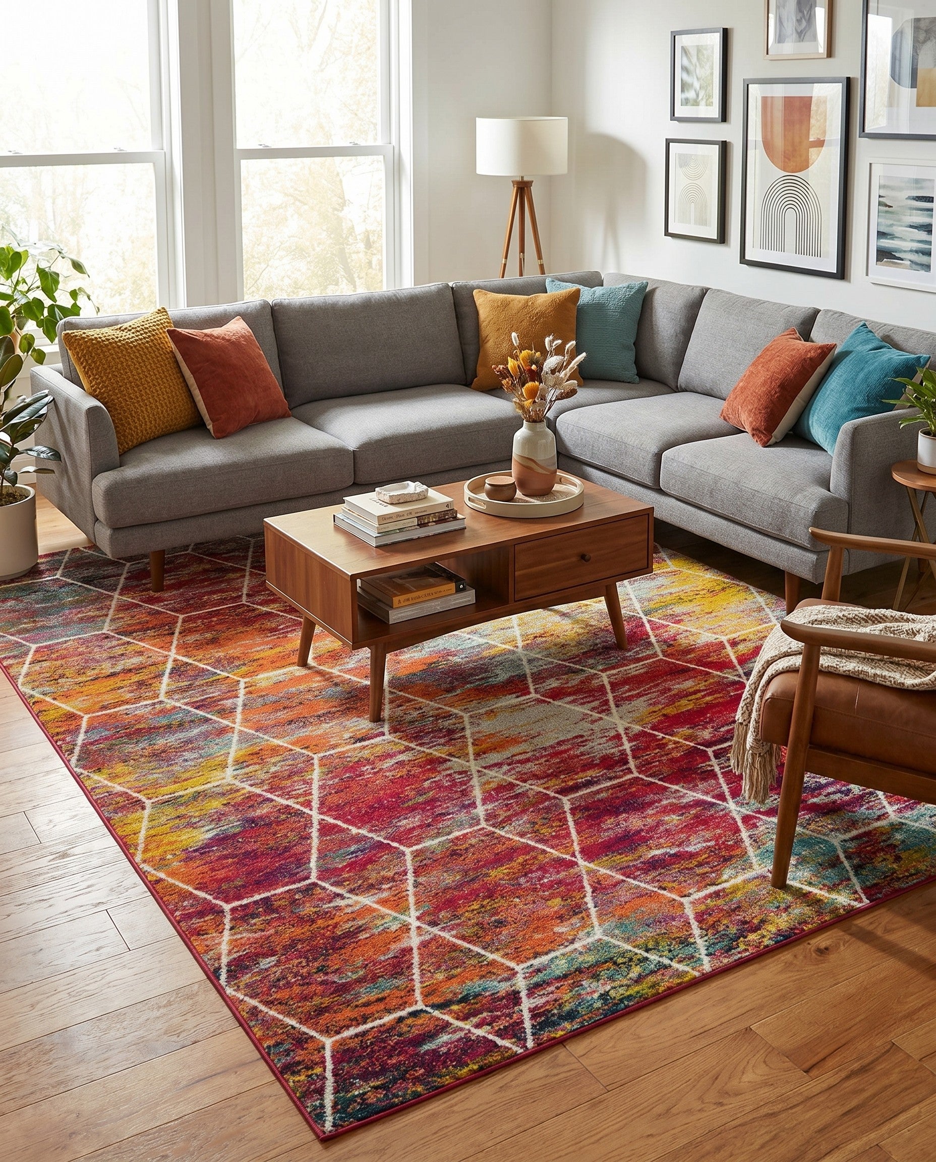 7' 10 x 10' Lattice Frieze Rug