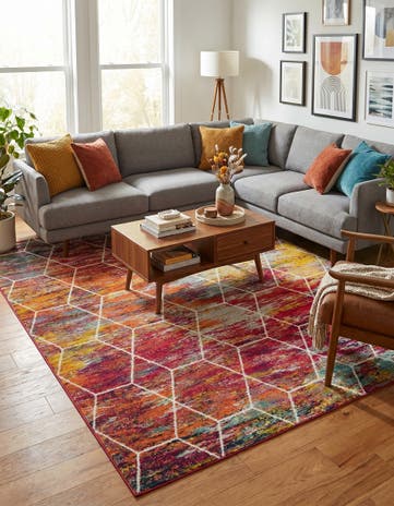 7' 10 x 10' Lattice Frieze Rug
