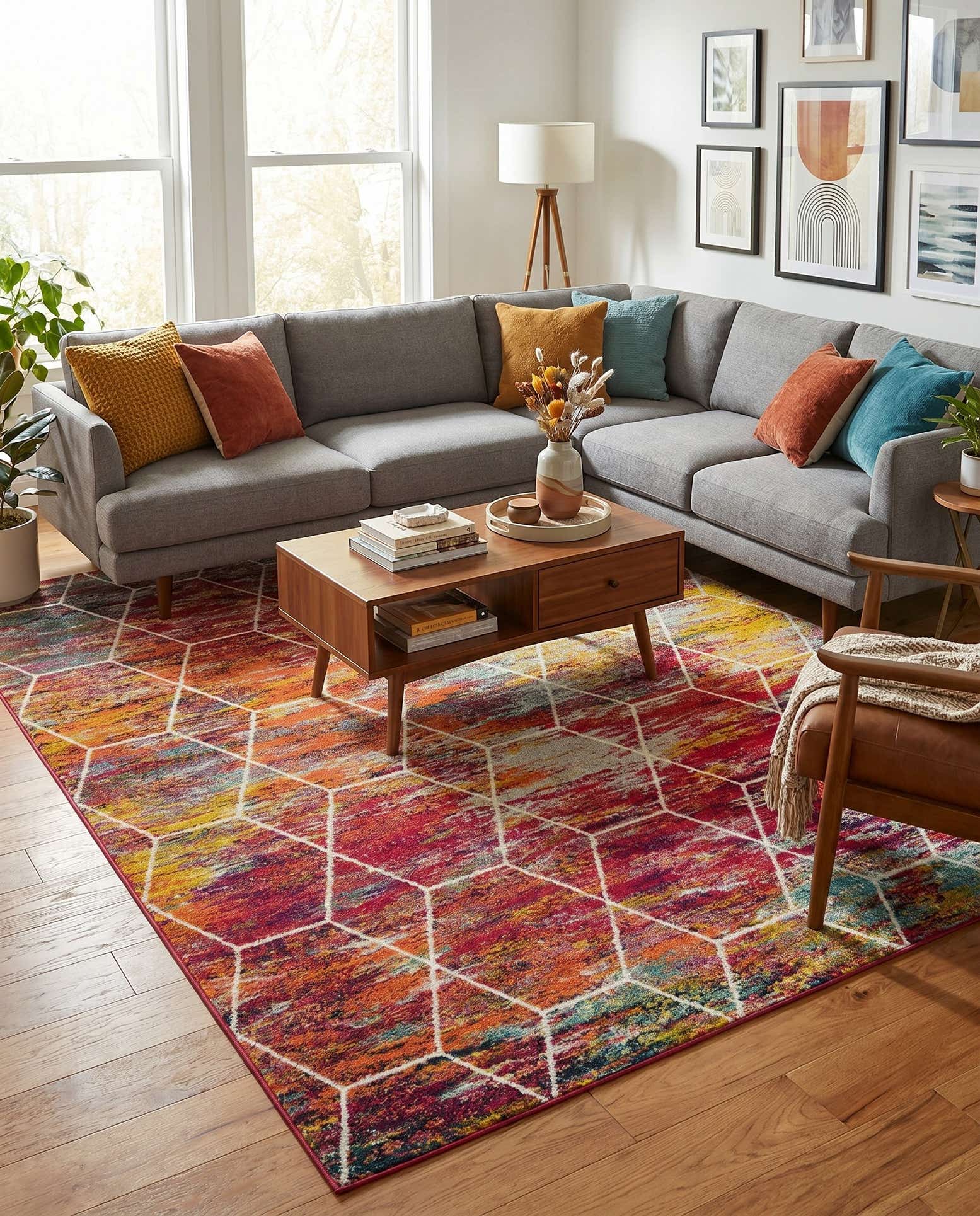 7' 10 x 10' Lattice Frieze Rug