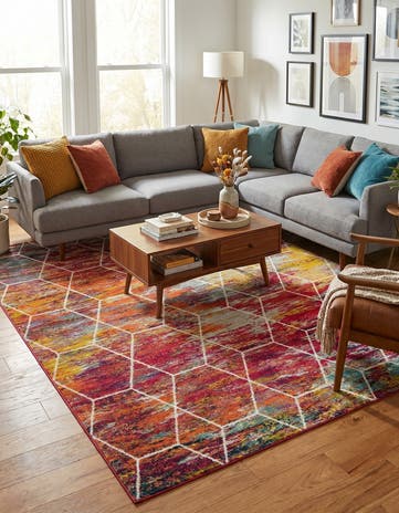7' 10 x 10' Lattice Frieze Rug