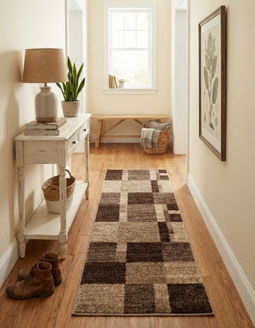 Light Brown Equinox Runner Rug