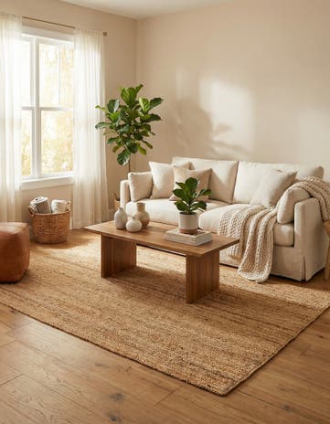 5' 1 x 8' Handmade Braided Jute Luxe Rug
