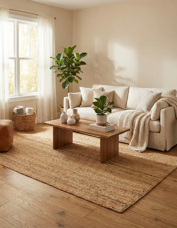 5' 1 x 8' Handmade Braided Jute Luxe Rug