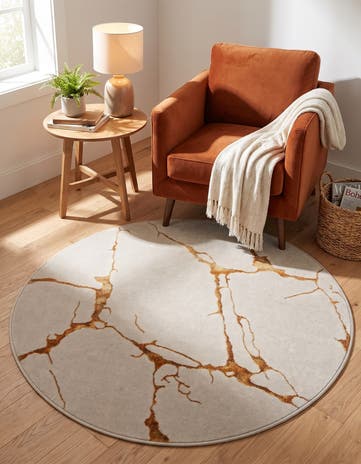 3' x 3' Vogue Geo Round Rug