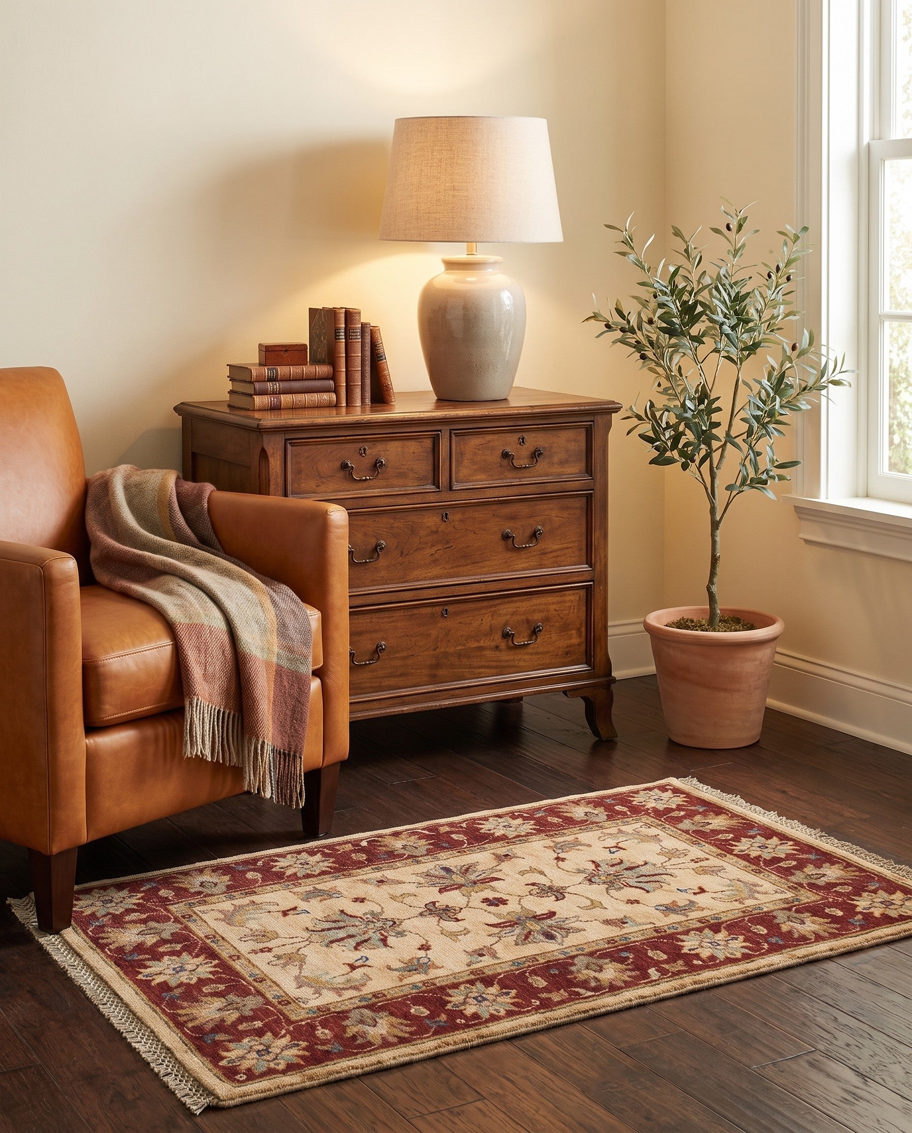 2' x 3' Hand Knotted Ziegler Rug