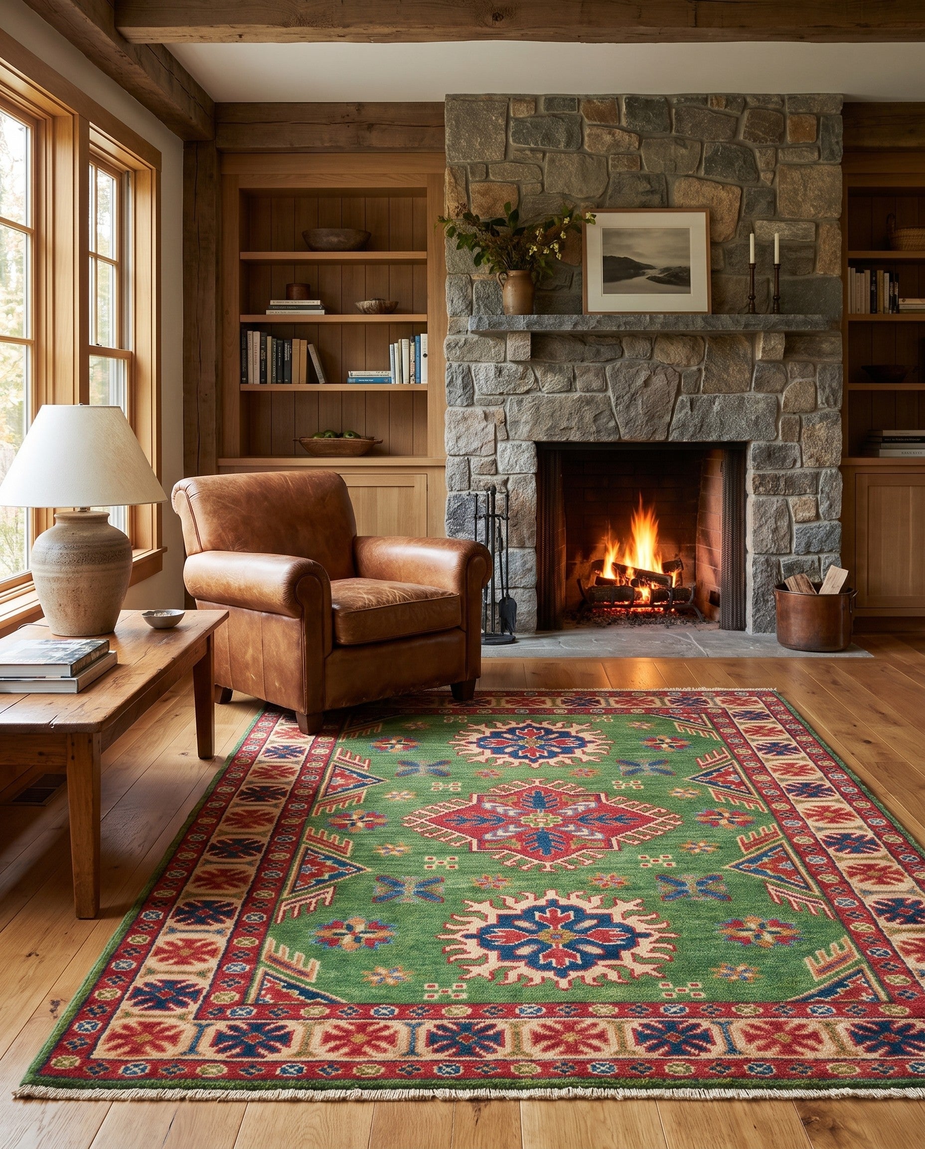 3' 6 x 5' Hand Knotted Kazak Rug