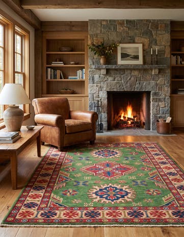 3' 6 x 5' Hand Knotted Kazak Rug