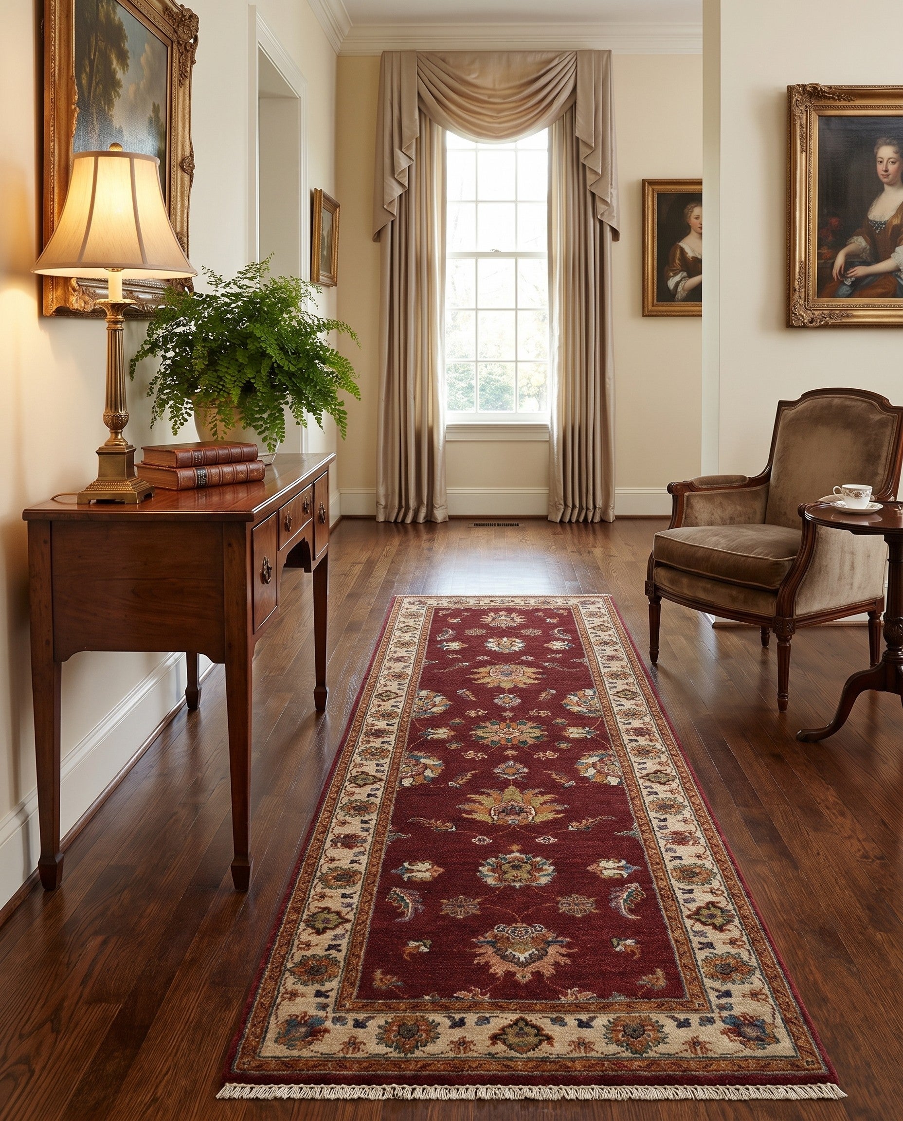 2' 8 x 8' 4 Hand Knotted Pershawar Ziegler Runner Rug
