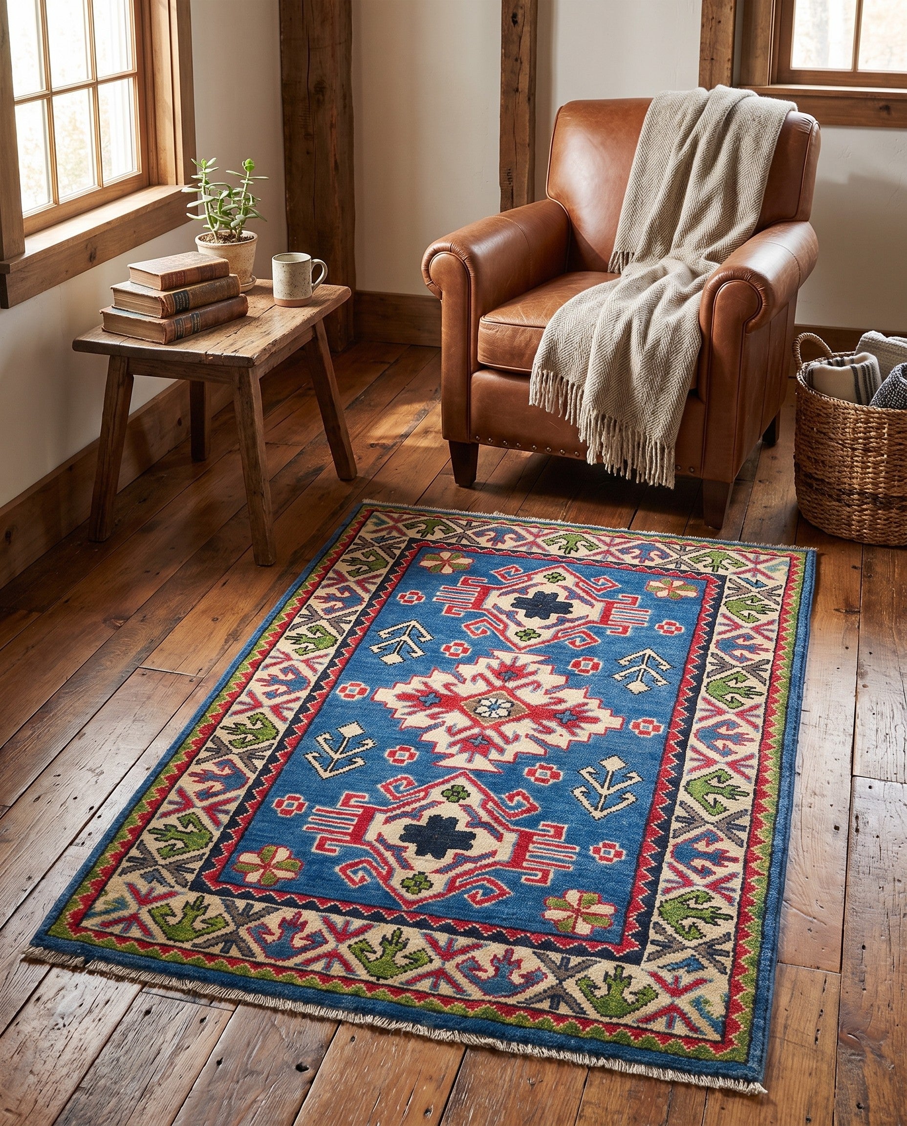 2' 9 x 4' 2 Hand Knotted Kazak Rug