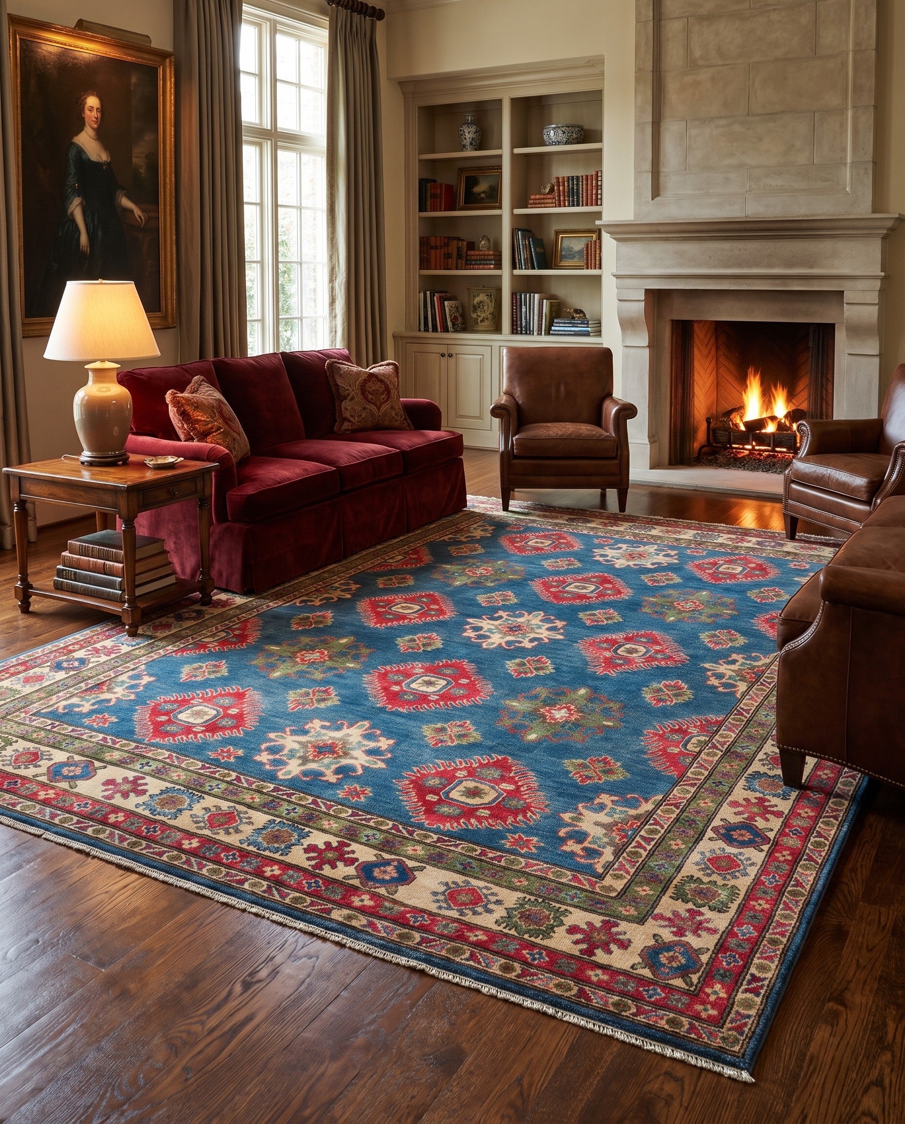 7' 1 x 9' 7 Hand Knotted Kazak Rug