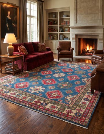 215cm x 290cm Hand Knotted Kazak Rug